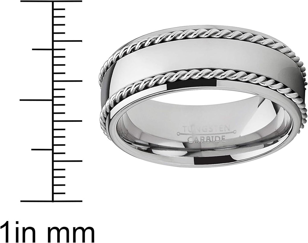 Joel - 8mm Tungsten Carbide Ring