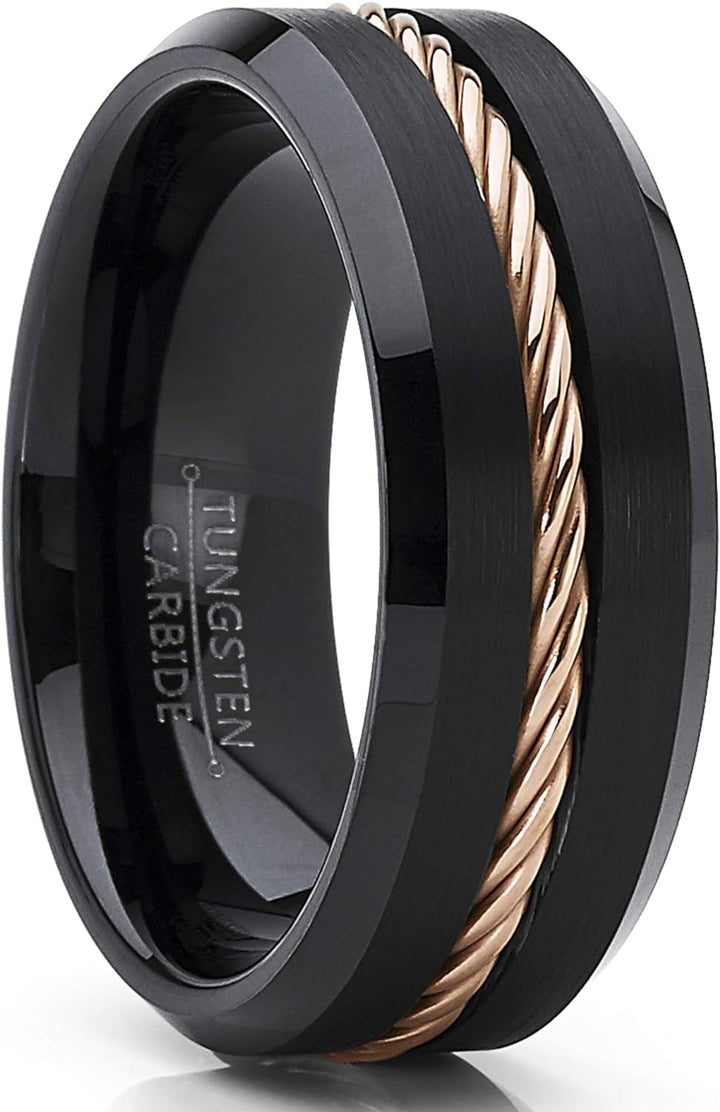 Drew - 8mm Tungsten Carbide Ring