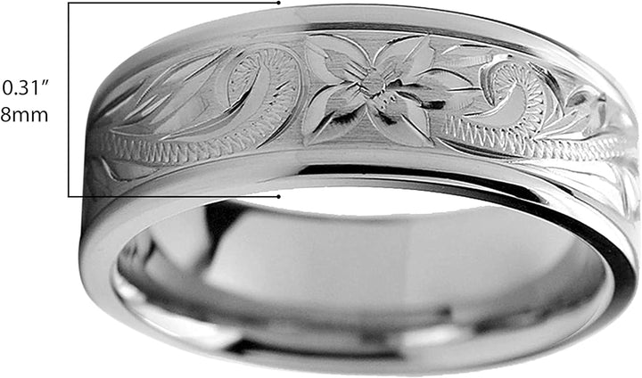 Sam - 8mm Tungsten Carbide Ring