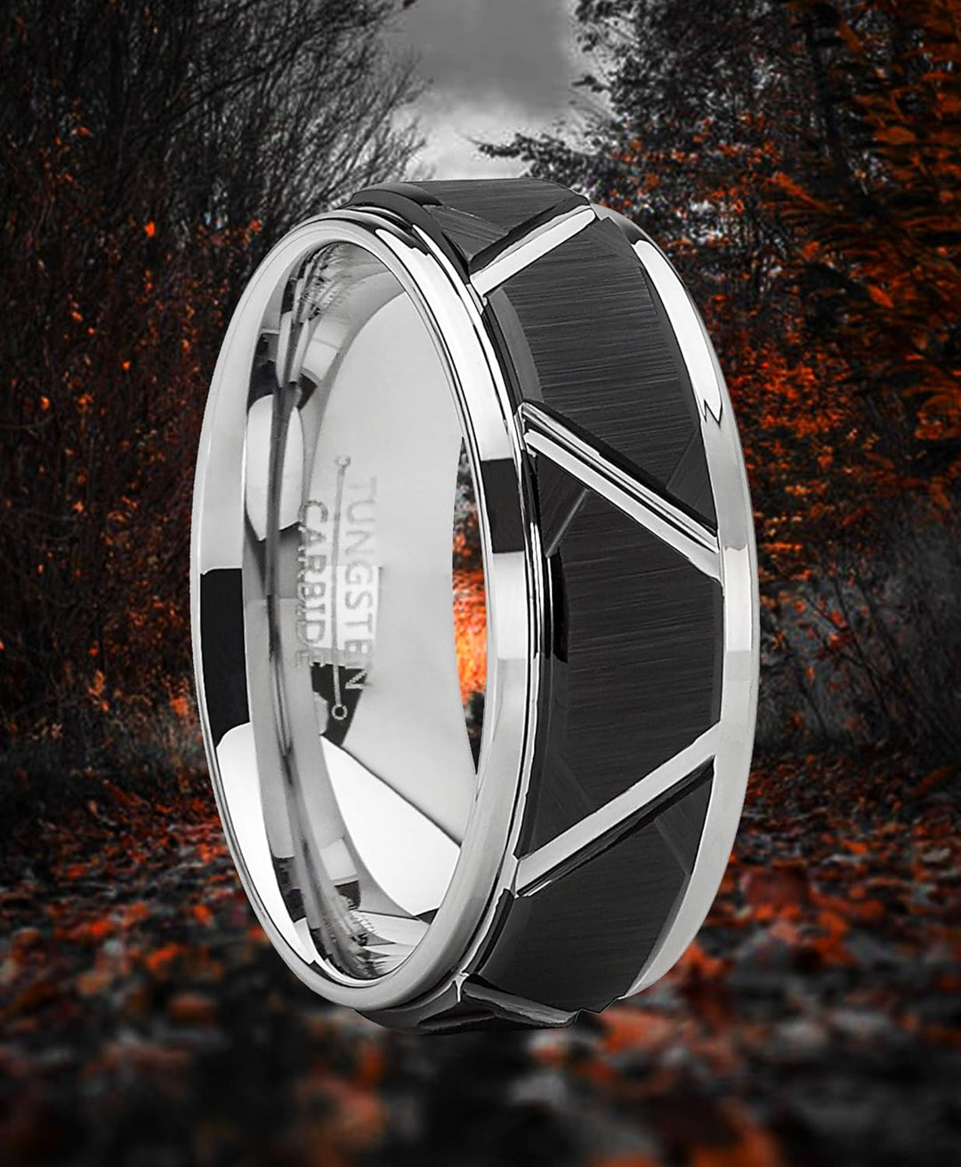 Chad - 8mm Tungsten Carbide Ring
