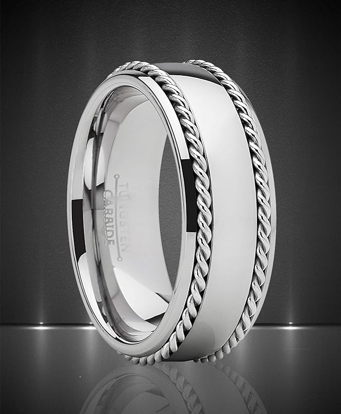 Joel - 8mm Tungsten Carbide Ring