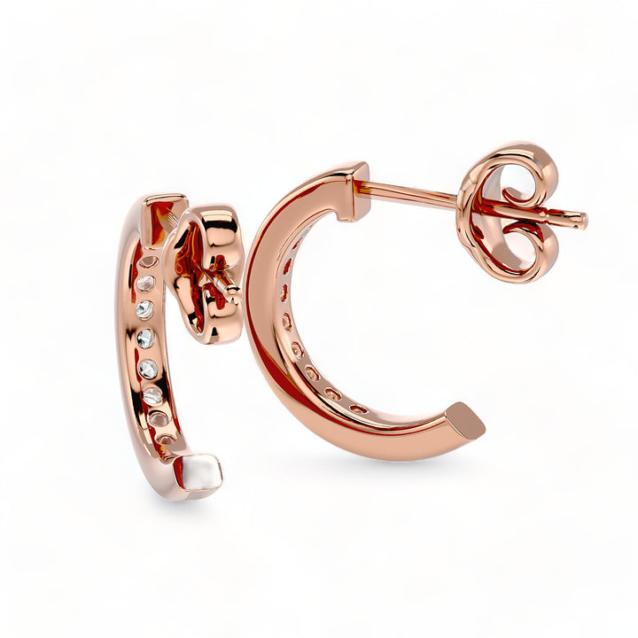 ROUND HOOPS MOISSANITE STUD EARRINGS (2 CT. TW.)