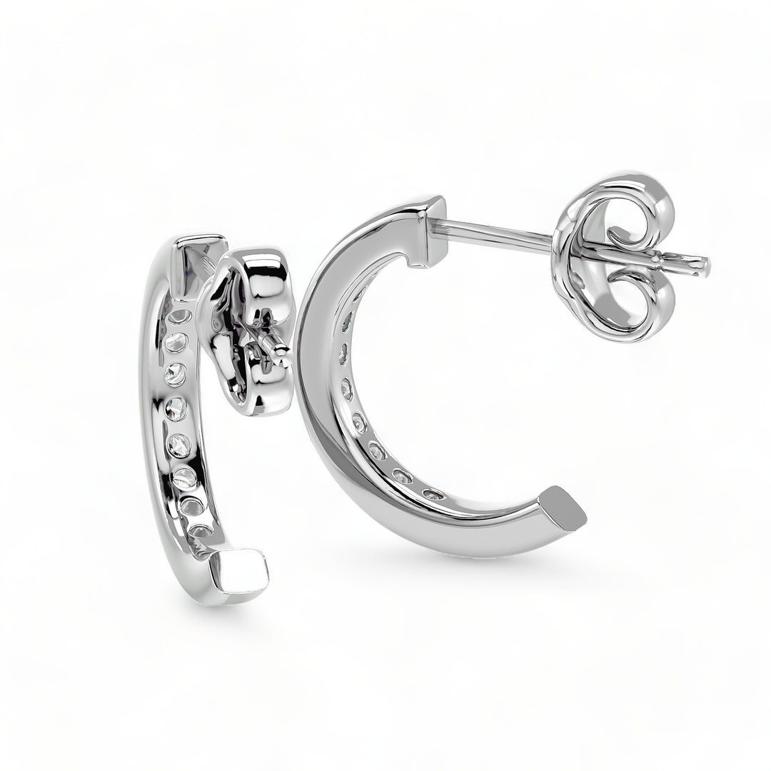 ROUND HOOPS MOISSANITE STUD EARRINGS (2 CT. TW.)