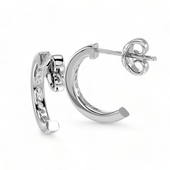 ROUND HOOPS MOISSANITE STUD EARRINGS (2 CT. TW.)