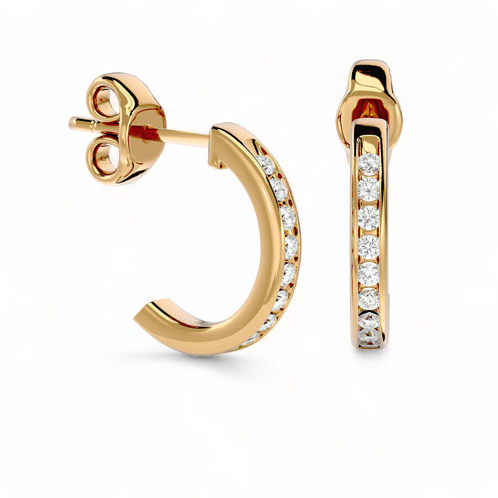 ROUND HOOPS MOISSANITE STUD EARRINGS (2 CT. TW.)