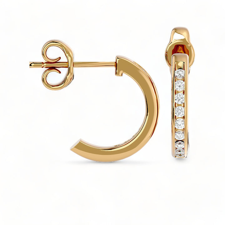 ROUND HOOPS MOISSANITE STUD EARRINGS (2 CT. TW.)