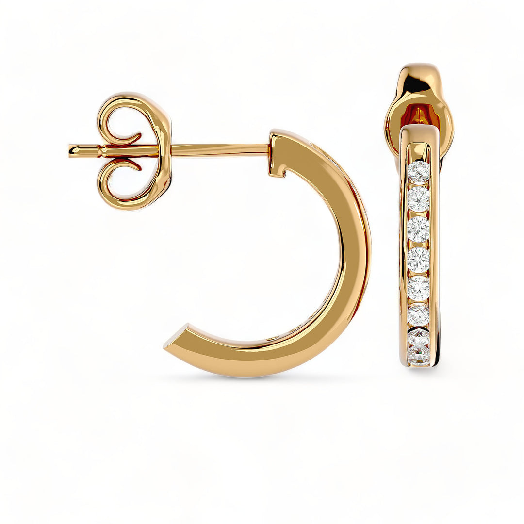 ROUND HOOPS MOISSANITE STUD EARRINGS (2 CT. TW.)