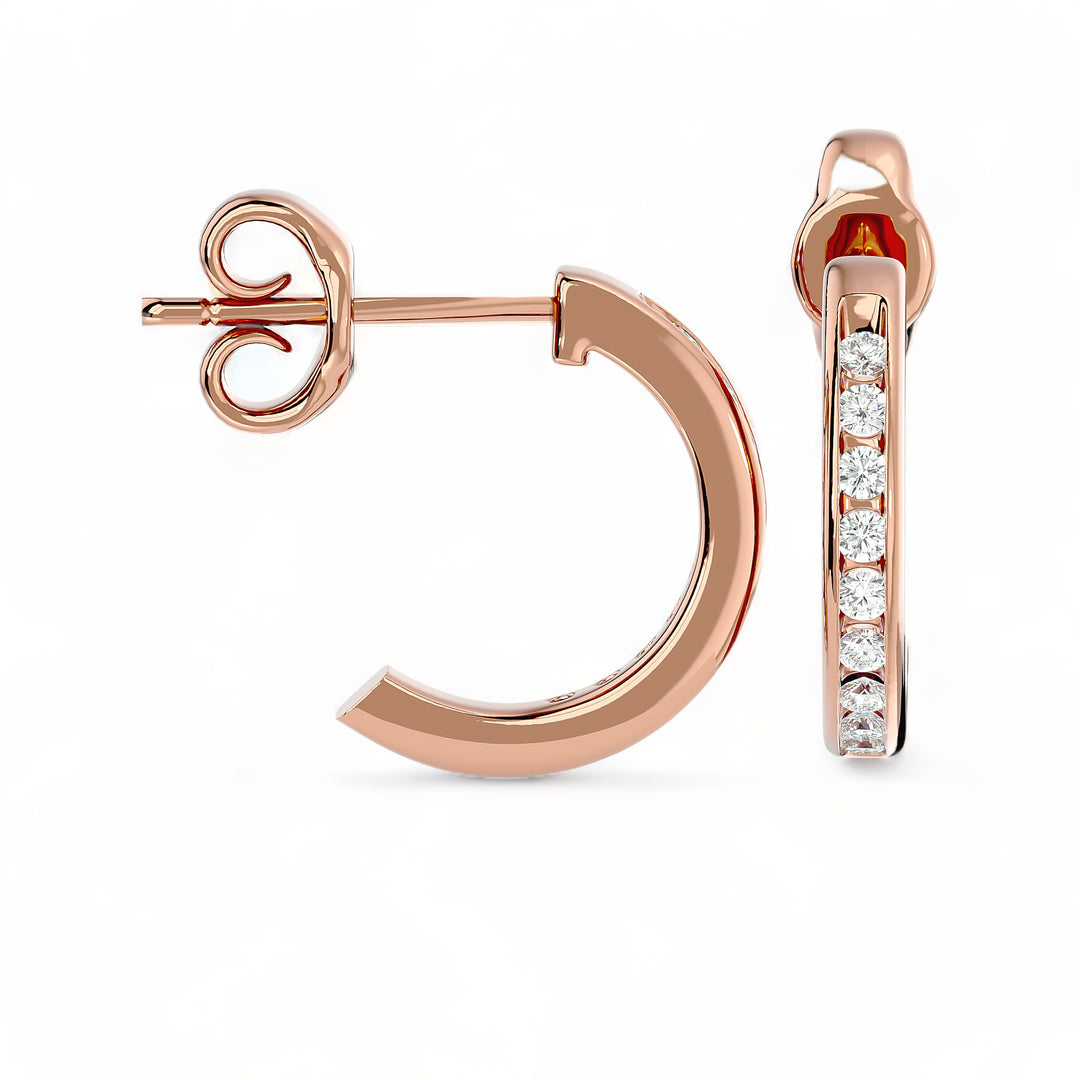 ROUND HOOPS MOISSANITE STUD EARRINGS (2 CT. TW.)