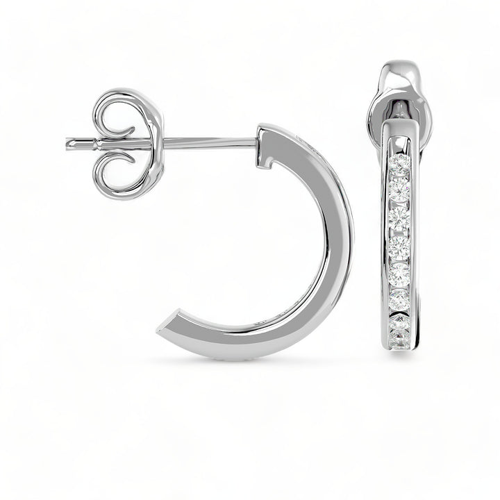 ROUND HOOPS MOISSANITE STUD EARRINGS (2 CT. TW.)