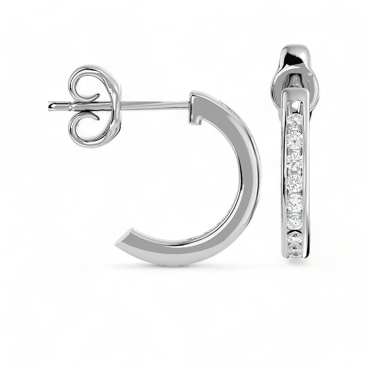 ROUND HOOPS MOISSANITE STUD EARRINGS (2 CT. TW.)