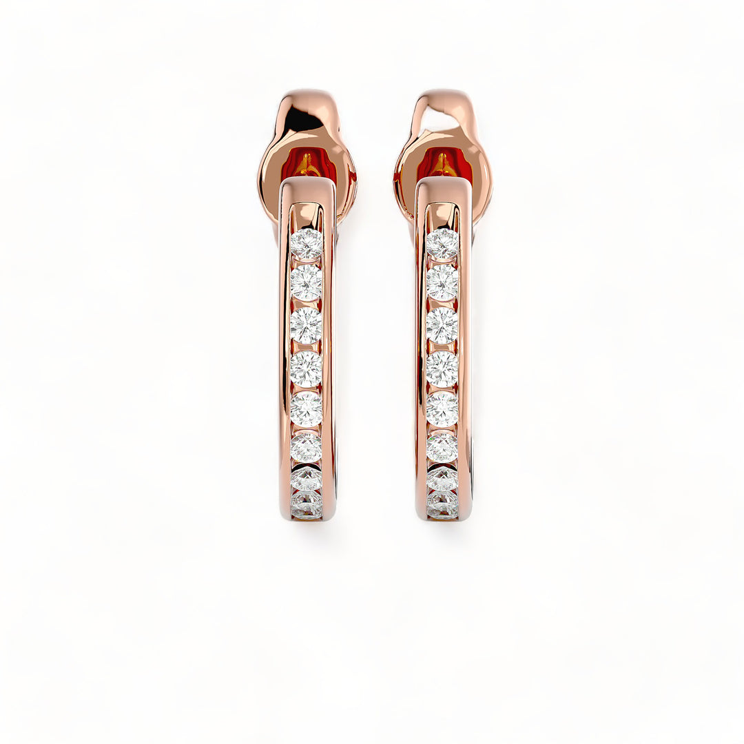 ROUND HOOPS MOISSANITE STUD EARRINGS (2 CT. TW.)