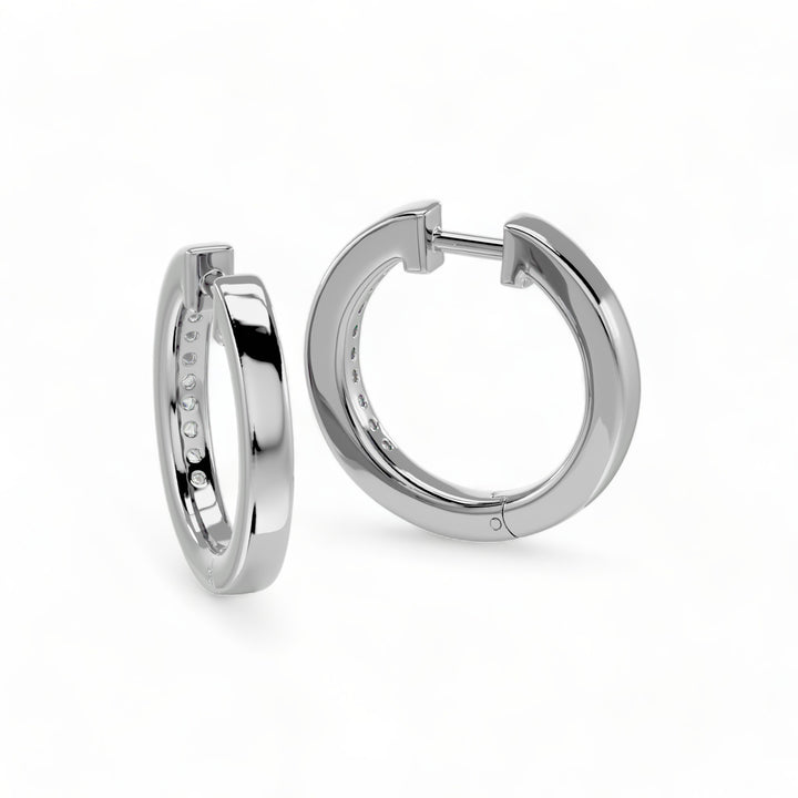 ROUND HOOPS MOISSANITE STUD EARRINGS (2 CT. TW.)