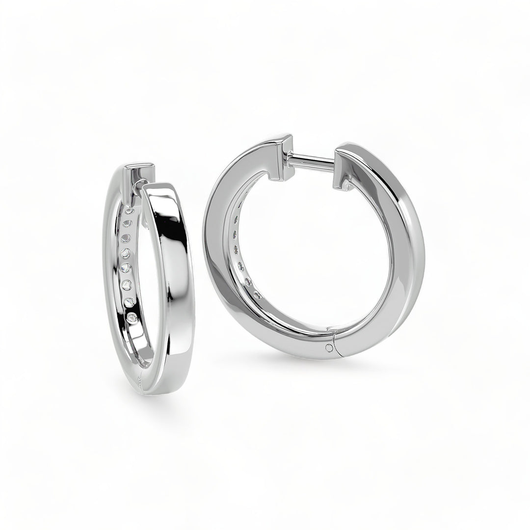 ROUND HOOPS MOISSANITE STUD EARRINGS (2 CT. TW.)