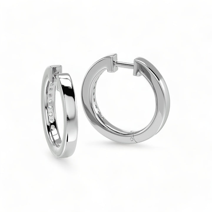 ROUND HOOPS MOISSANITE STUD EARRINGS (2 CT. TW.)