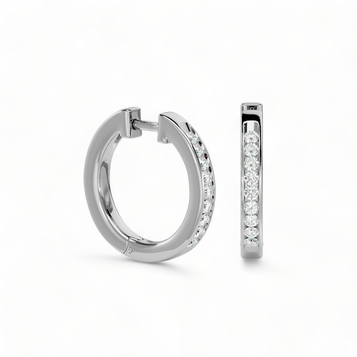 ROUND HOOPS MOISSANITE STUD EARRINGS (2 CT. TW.)