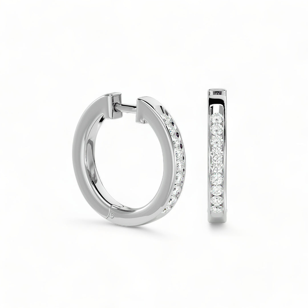 ROUND HOOPS MOISSANITE STUD EARRINGS (2 CT. TW.)