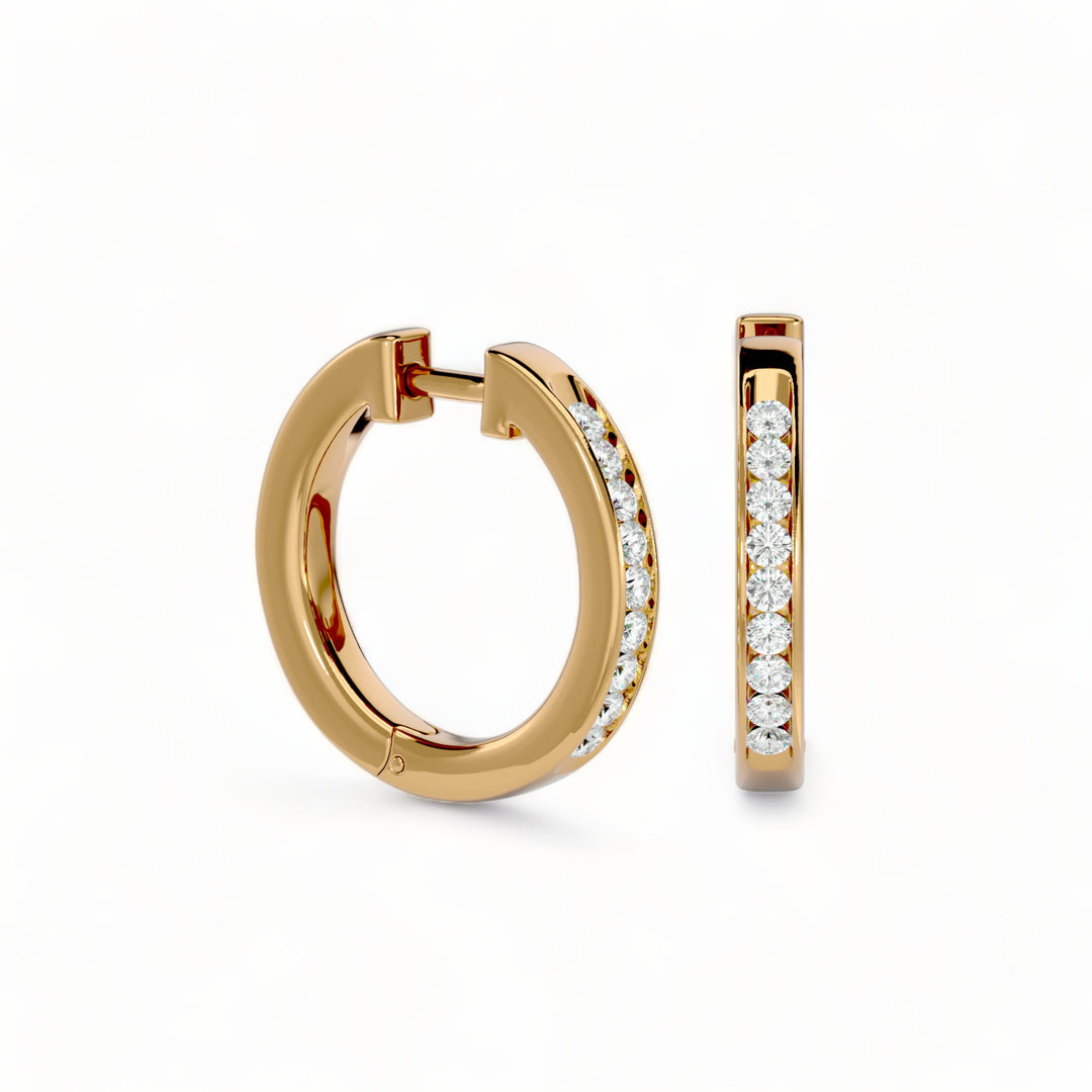 ROUND HOOPS MOISSANITE STUD EARRINGS (2 CT. TW.)