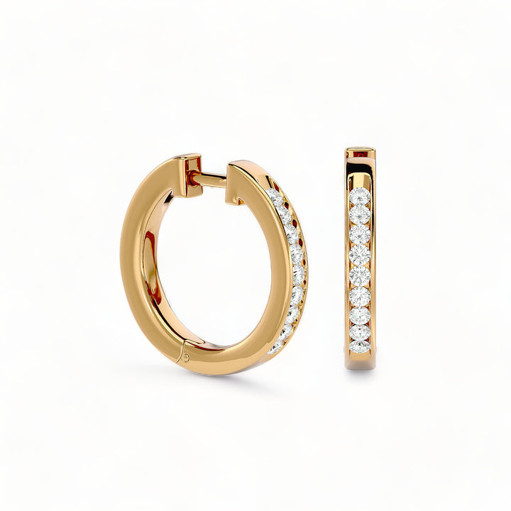 ROUND HOOPS MOISSANITE STUD EARRINGS (2 CT. TW.)