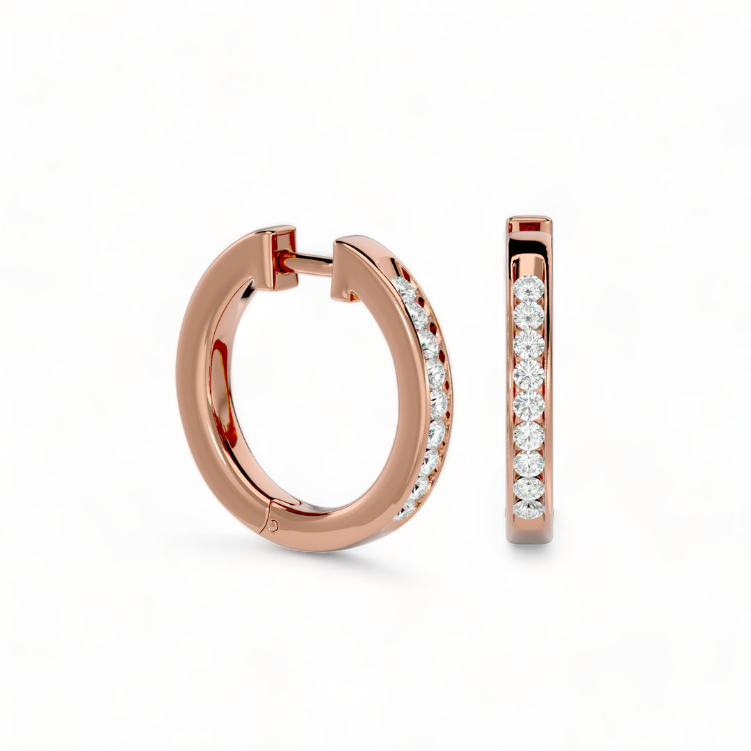 ROUND HOOPS MOISSANITE STUD EARRINGS (2 CT. TW.)