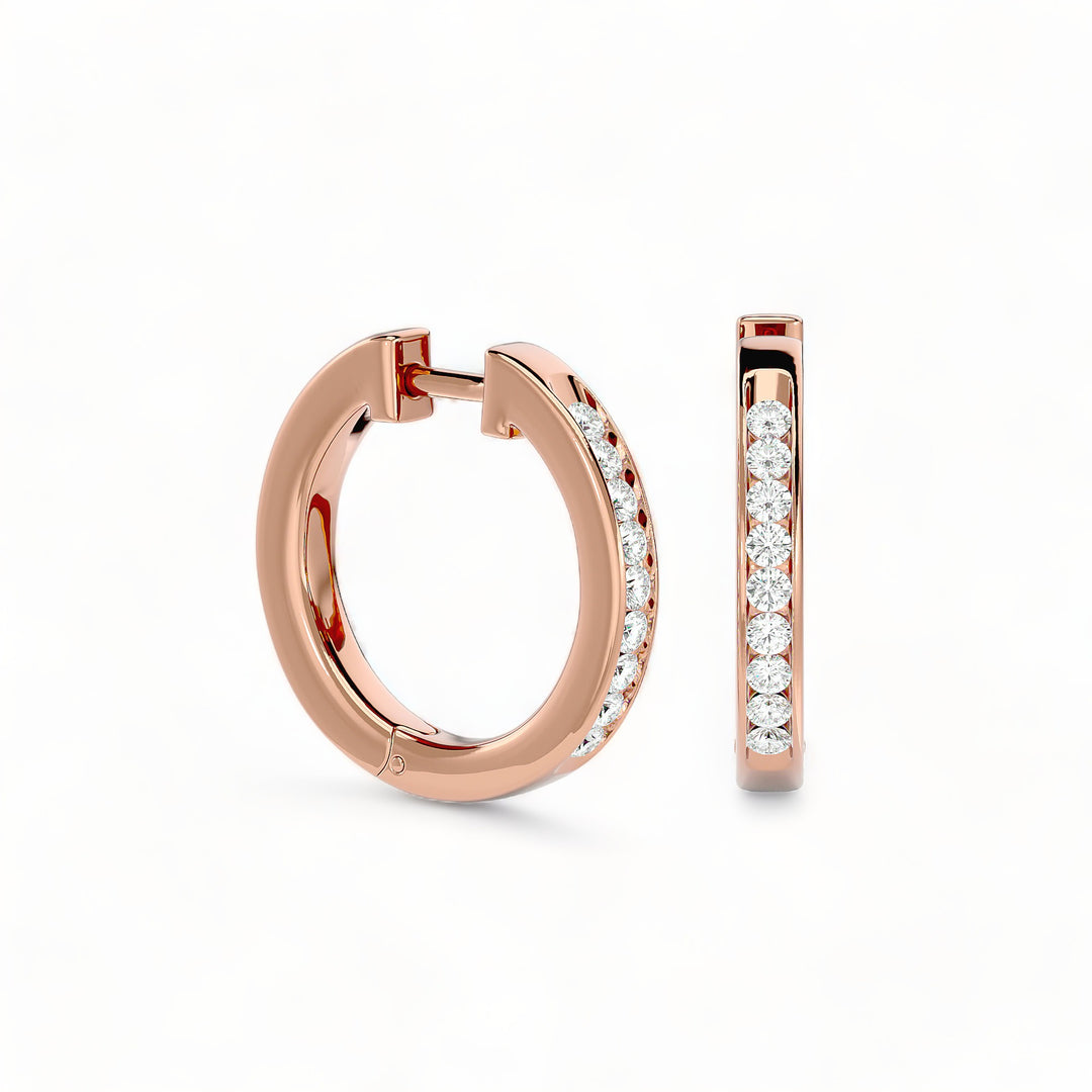 ROUND HOOPS MOISSANITE STUD EARRINGS (2 CT. TW.)