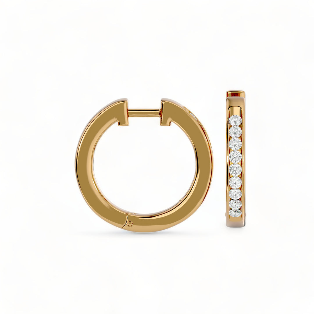 ROUND HOOPS MOISSANITE STUD EARRINGS (2 CT. TW.)