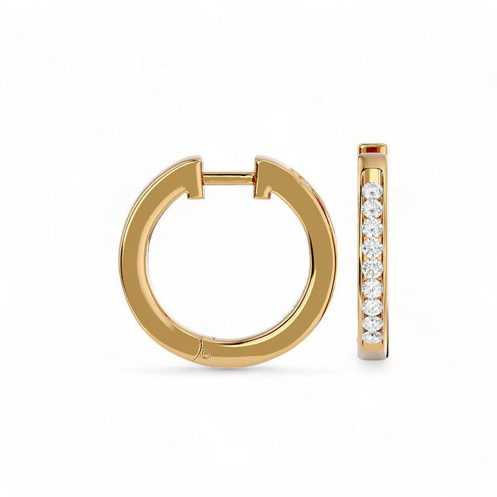 ROUND HOOPS MOISSANITE STUD EARRINGS (2 CT. TW.)