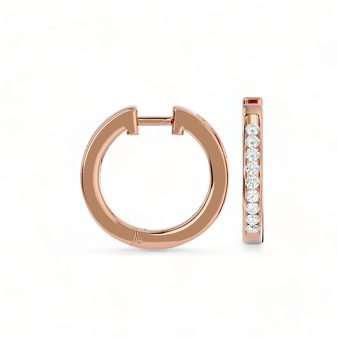 ROUND HOOPS MOISSANITE STUD EARRINGS (2 CT. TW.)