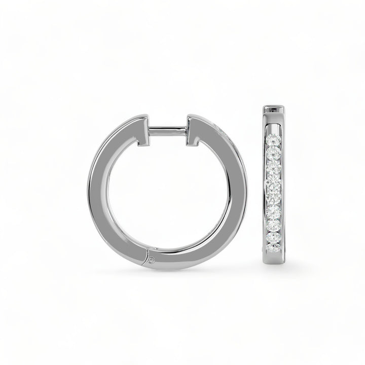 ROUND HOOPS MOISSANITE STUD EARRINGS (2 CT. TW.)
