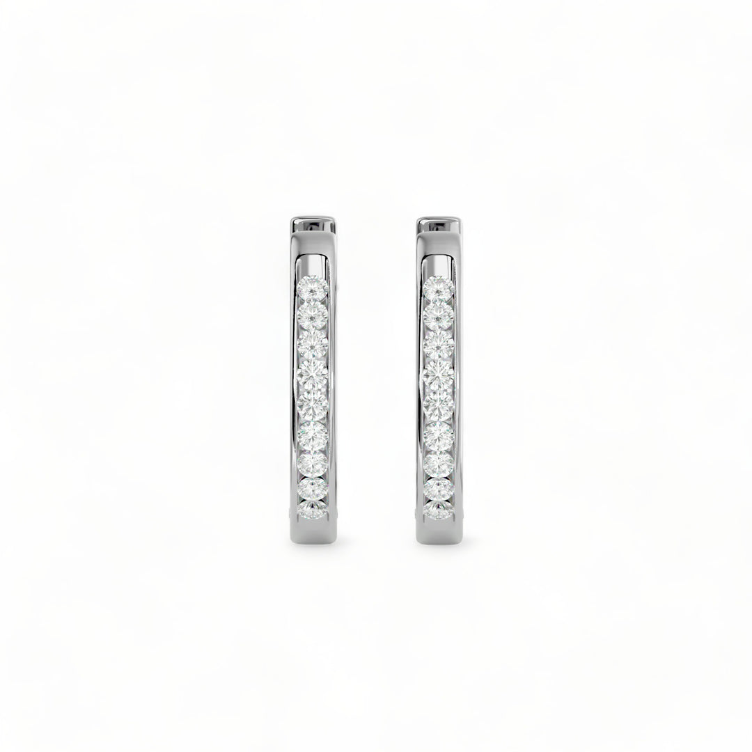 ROUND HOOPS MOISSANITE STUD EARRINGS (2 CT. TW.)