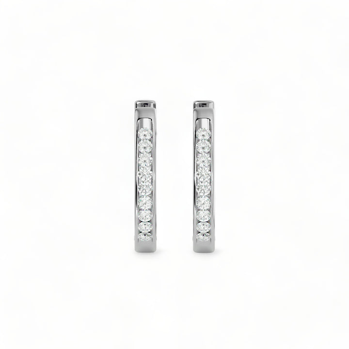 ROUND HOOPS MOISSANITE STUD EARRINGS (2 CT. TW.)