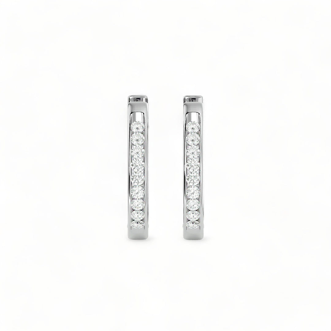 ROUND HOOPS MOISSANITE STUD EARRINGS (2 CT. TW.)