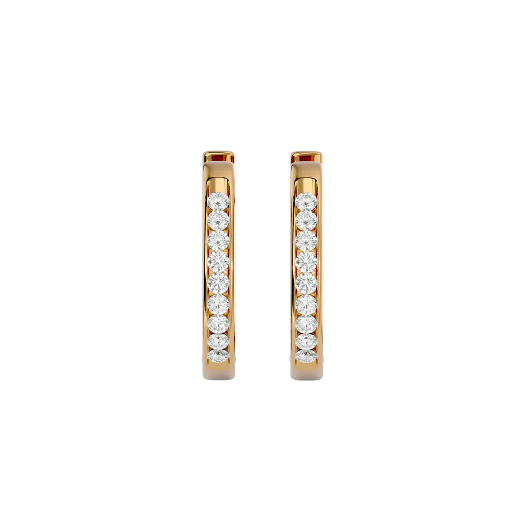 ROUND HOOPS MOISSANITE STUD EARRINGS (2 CT. TW.)