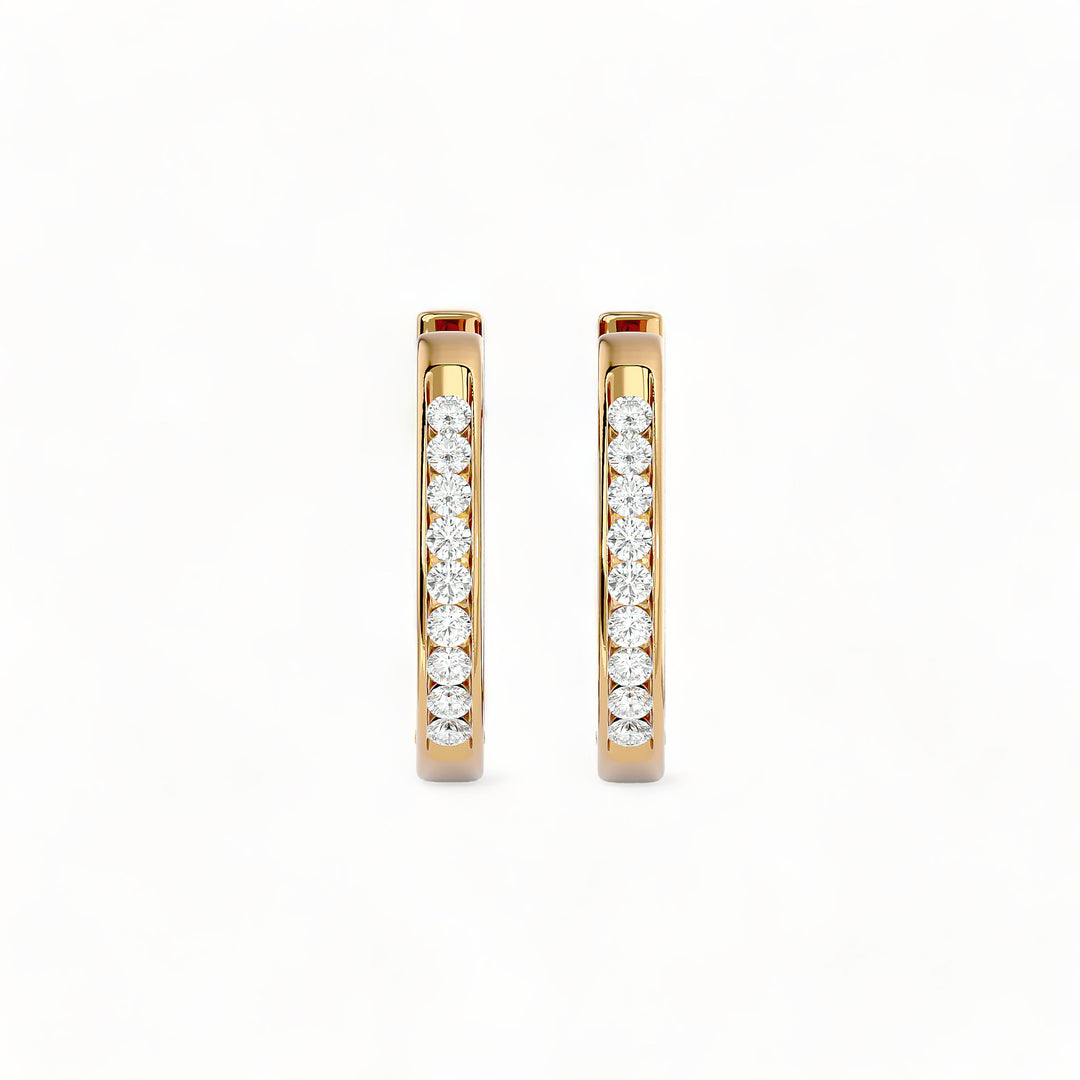 ROUND HOOPS MOISSANITE STUD EARRINGS (2 CT. TW.)