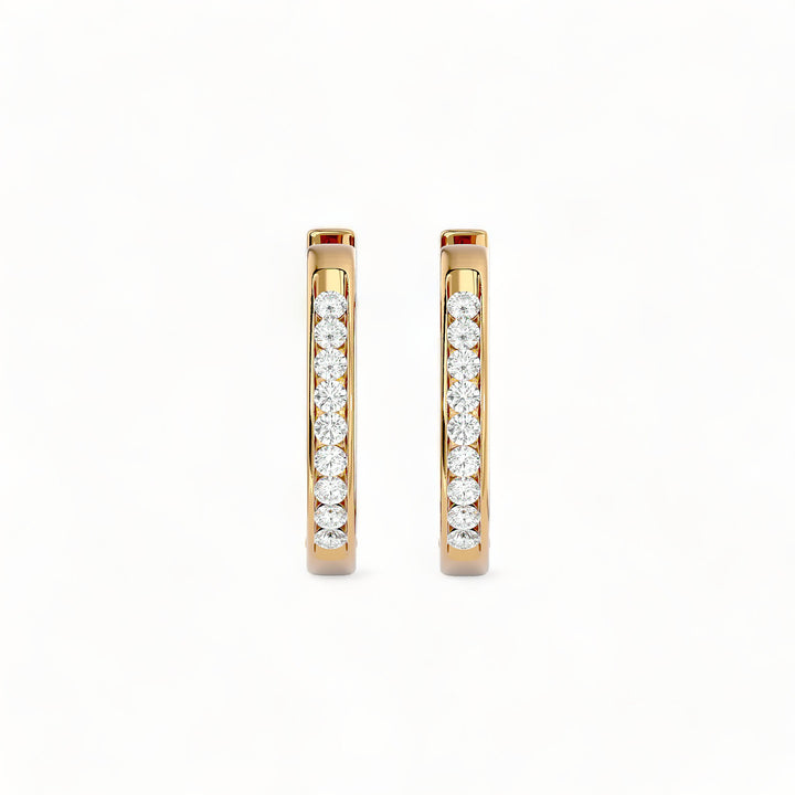 ROUND HOOPS MOISSANITE STUD EARRINGS (2 CT. TW.)