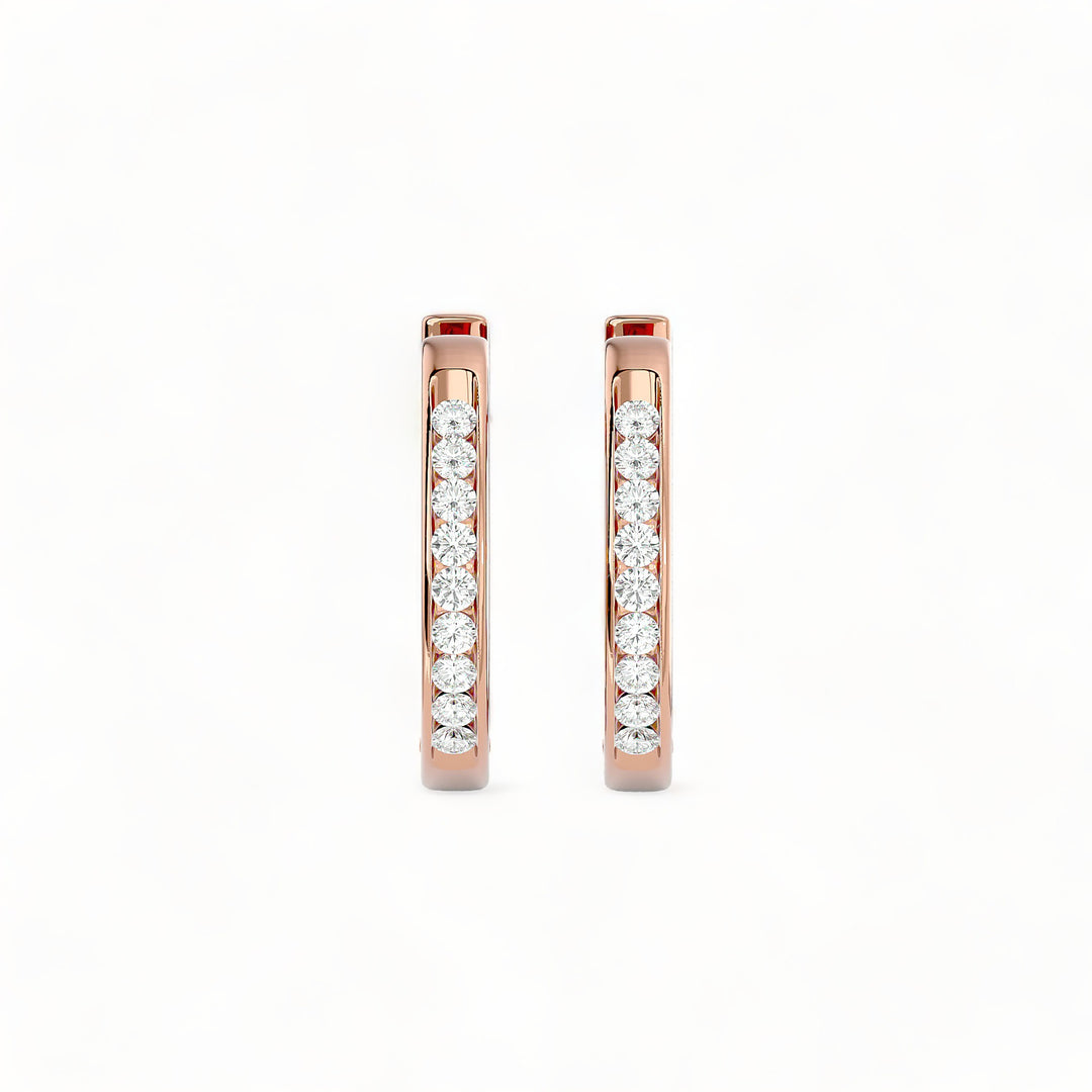 ROUND HOOPS MOISSANITE STUD EARRINGS (2 CT. TW.)