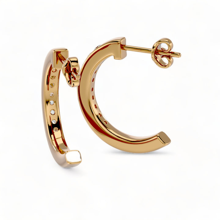 ROUND HOOPS MOISSANITE STUD EARRINGS (2 CT. TW.)