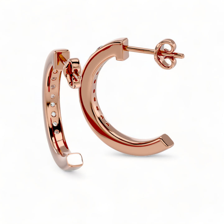 ROUND HOOPS MOISSANITE STUD EARRINGS (2 CT. TW.)