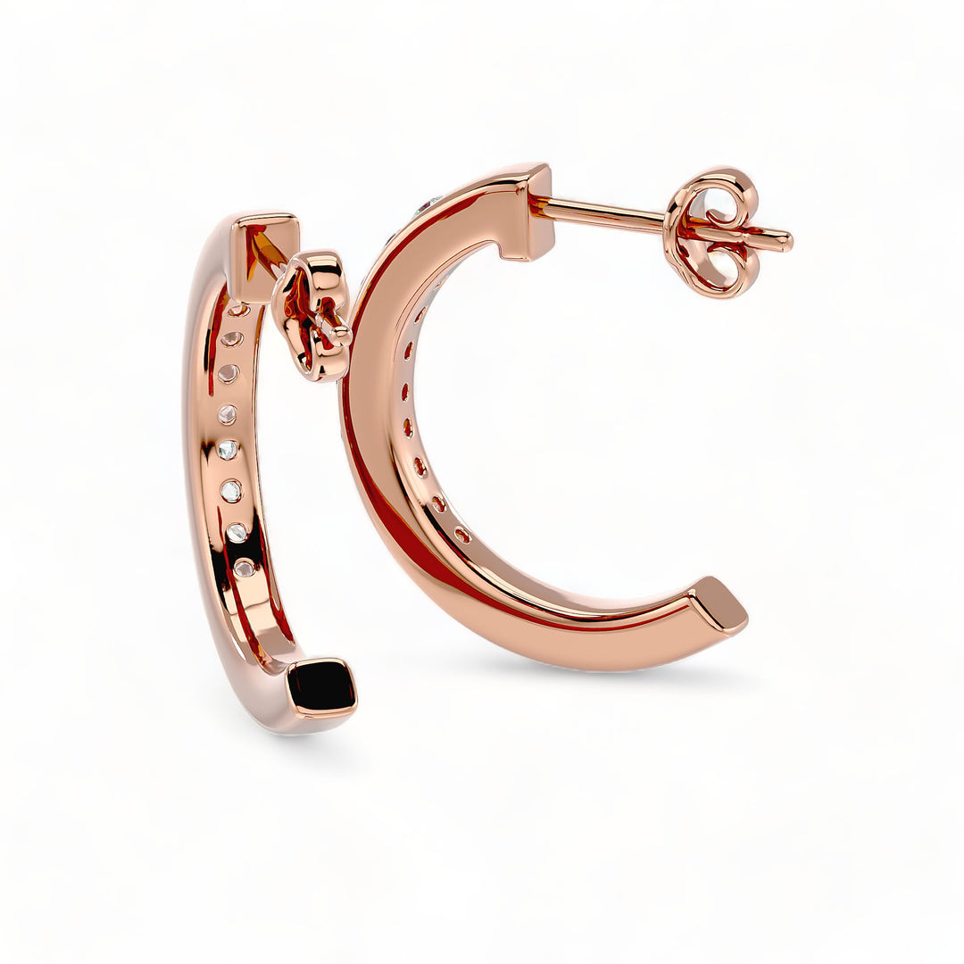 ROUND HOOPS MOISSANITE STUD EARRINGS (2 CT. TW.)