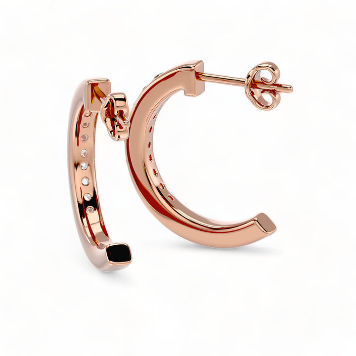 ROUND HOOPS MOISSANITE STUD EARRINGS (2 CT. TW.)