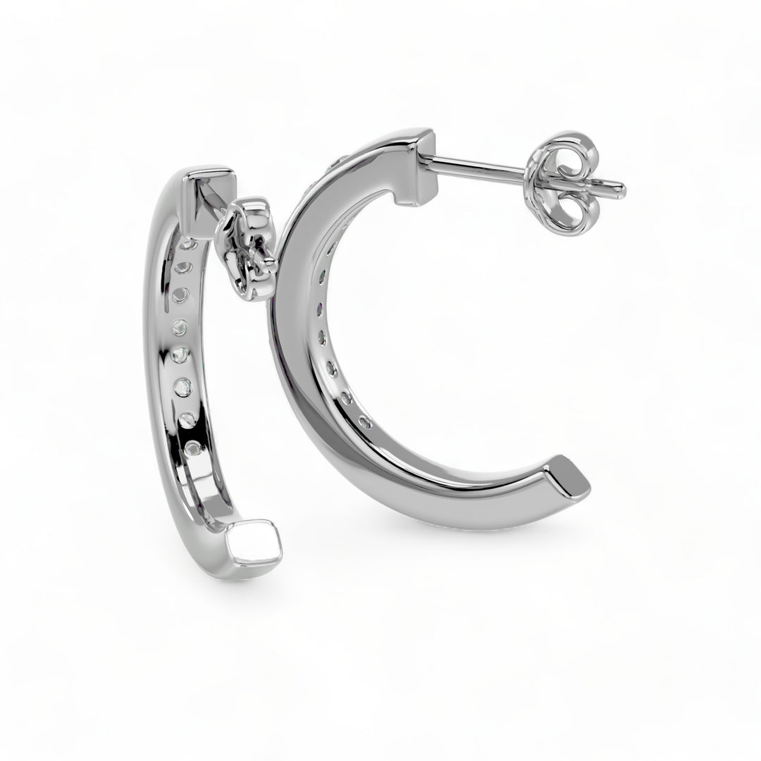 ROUND HOOPS MOISSANITE STUD EARRINGS (2 CT. TW.)