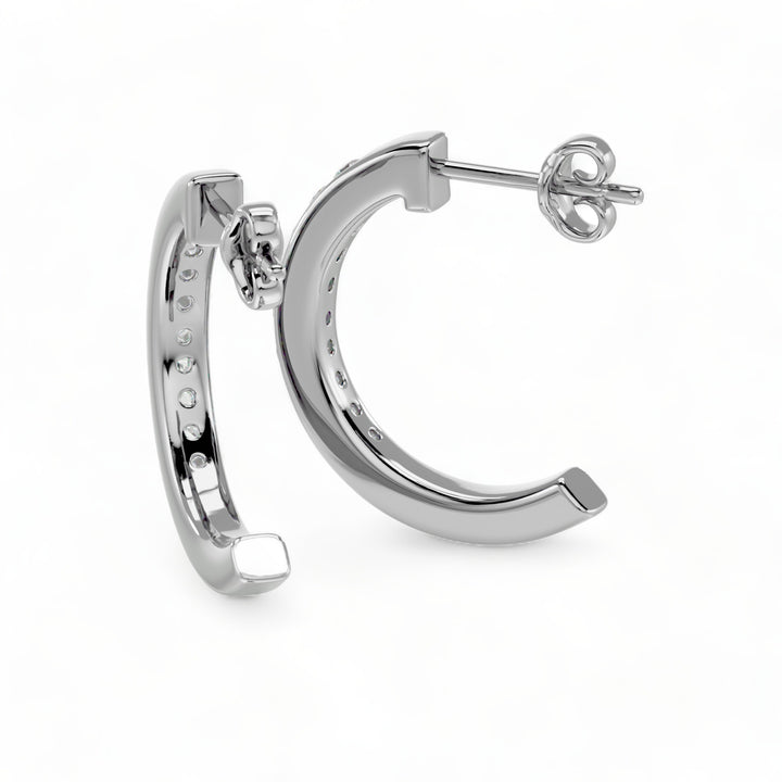 ROUND HOOPS MOISSANITE STUD EARRINGS (2 CT. TW.)