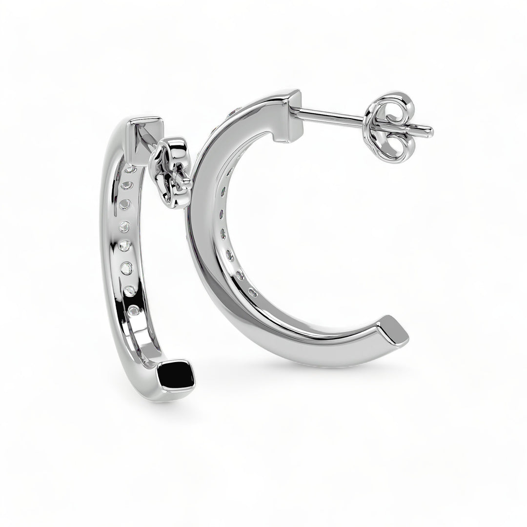 ROUND HOOPS MOISSANITE STUD EARRINGS (2 CT. TW.)