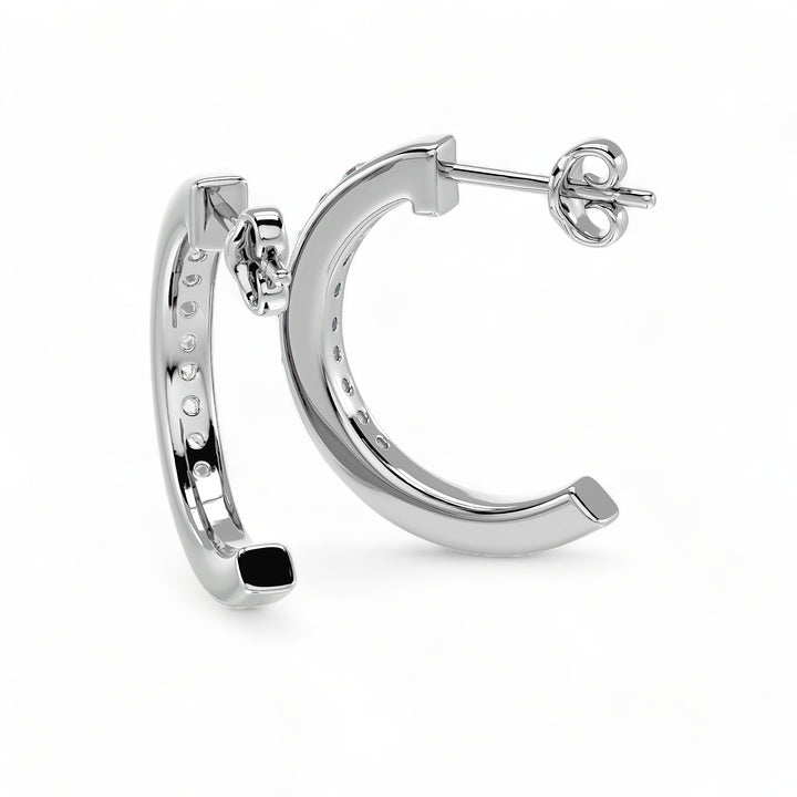 ROUND HOOPS MOISSANITE STUD EARRINGS (2 CT. TW.)