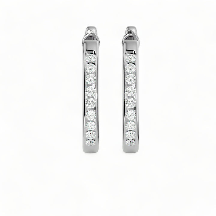 ROUND HOOPS MOISSANITE STUD EARRINGS (2 CT. TW.)