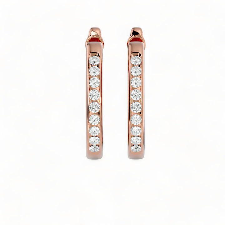 ROUND HOOPS MOISSANITE STUD EARRINGS (2 CT. TW.)