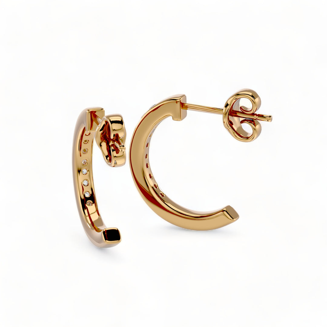 ROUND HOOPS MOISSANITE STUD EARRINGS (2 CT. TW.)