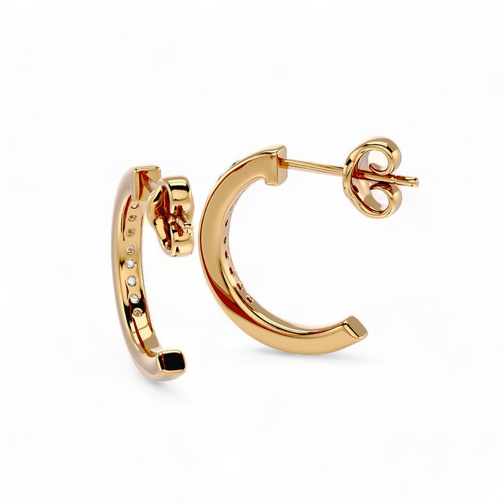 ROUND HOOPS MOISSANITE STUD EARRINGS (2 CT. TW.)