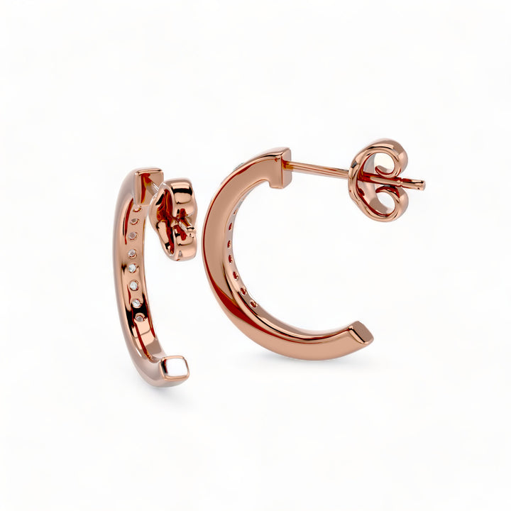 ROUND HOOPS MOISSANITE STUD EARRINGS (2 CT. TW.)