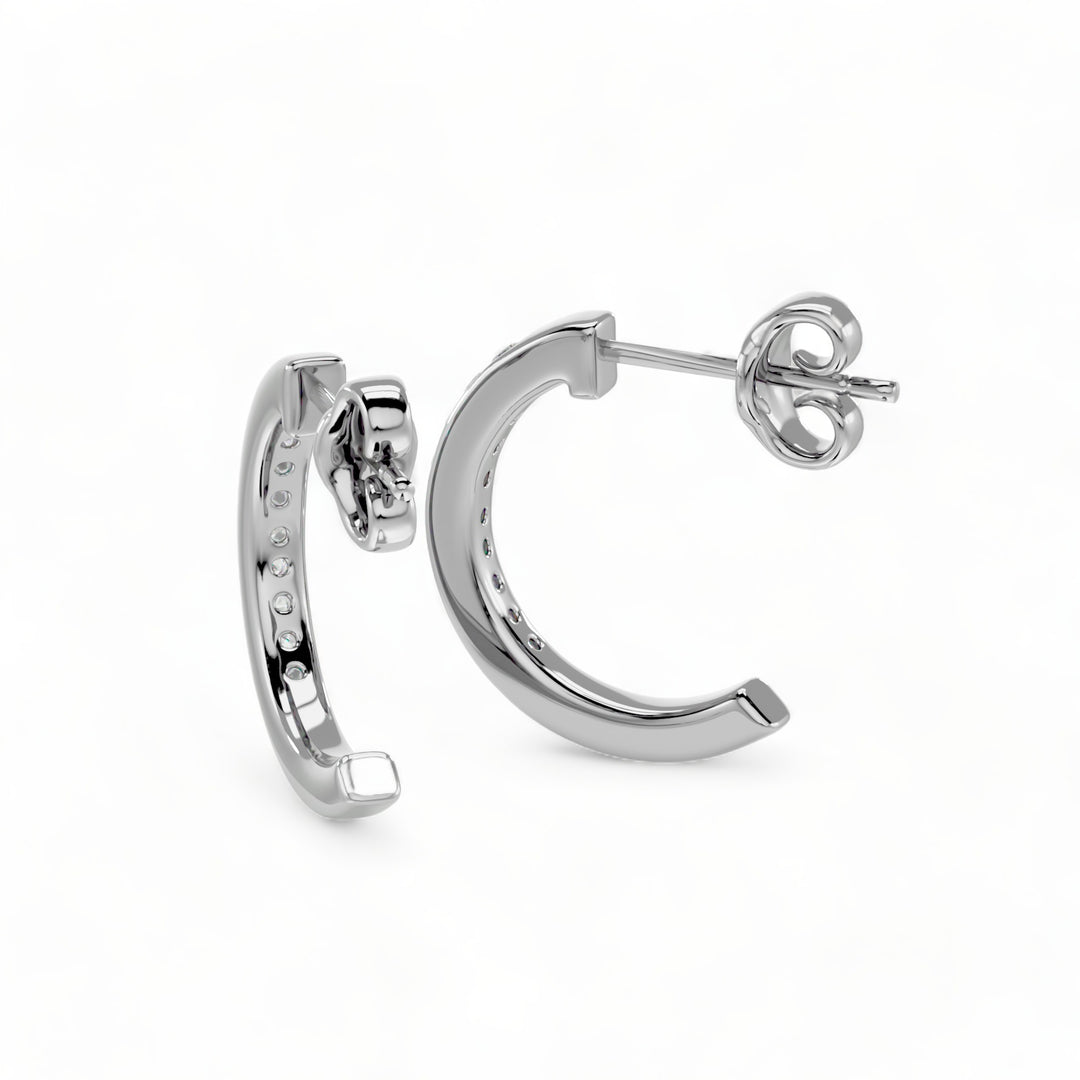 ROUND HOOPS MOISSANITE STUD EARRINGS (2 CT. TW.)