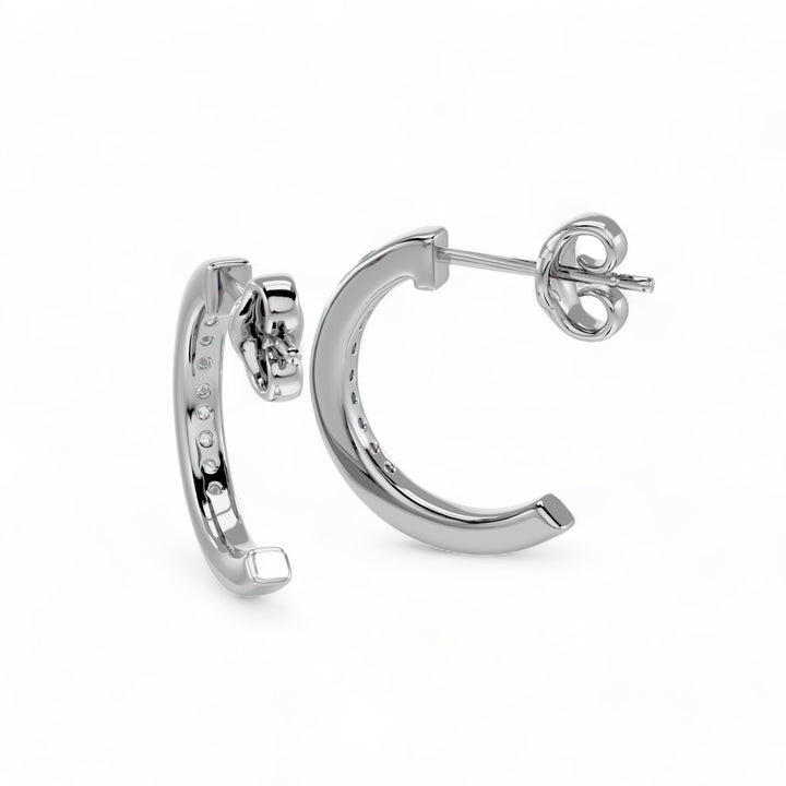 ROUND HOOPS MOISSANITE STUD EARRINGS (2 CT. TW.)